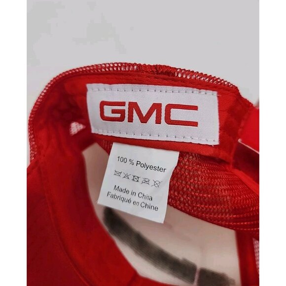 Vintage GMC Snapback Mesh Truckers Cap Red White - Picture 7 of 7